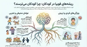 اینفوگرافی دلایل بروز فوبیا در کودکان